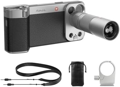 PGYTECH RetroVa All-in-one Ultimate Gift Set for iPhone 17 Pro Max, 2.35X Telephoto Lens & Vintage Grip Kit, External Recording, Bluetooth Remote, Retro Phone Case for Wildlife & Sports Photographers