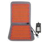 USB AC/DC Adapter Heated Seat Cushion for Office Chair, Large Heating Area Heated Seat Cover Therapy Heating Pad for Back, Lumbar, Hip, Thigh with 3 Temperatures Levels, 17In*35.5In