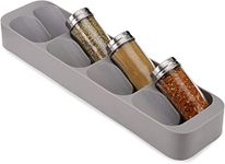 Styxon Spice Insert Drawer, 8 Grids Spice Rack Dining Room Spice Storage Spice Rack Kitchen Countertop Tidy Salt Bevelled Spice Holder Spice Jars Insert Drawer Spices Storage | Grey