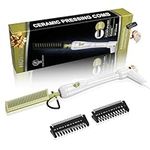 500 Degree Mini Hot Comb Electric for Wigs, Hair Trends Auto-Shut-Off Pressing Comb for Black Hair, Ceramic Straightening Comb for Edges, African American Hair & Beard-(200-500℉)