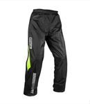 Rynox H2Go Pro Rain Pants | 10000 mm Water Resistance | Motorcycle Riding Rain Pants | Double Ripstop Waterproof Shell | Heat Sealed Seams | YKK Aquaguard Zippers - Black Hi-Viz Green, 4XL
