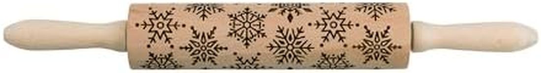 Mrs. Anderson’s Baking Embossing Rolling Pin, Snowflake Design, European Beechwood