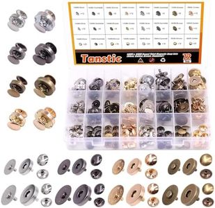 Tanstic 72 Sets 14mm and 18mm 4 Color Round Magnetic Snap Sets, Strong Magnetic Button Clasps Double-Sided Magnetic Leather Snaps for Clothes, Jackets, Jeans Wears, Bracelets, DIY Craft Sets