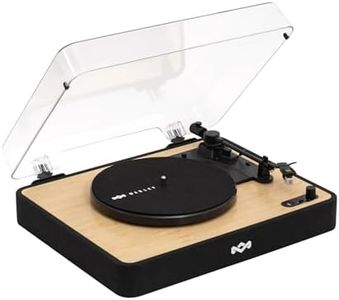 House of Marley Revolution Wireless Turntable - Bluetooth Record Player, 3-Speed Sustainably Made Vinyl Player, Easy Set Up Home Turntables for Vinyl Records with Dust Cover, Audio-Technica Cartridge