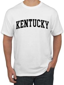 State of Kentucky Style Black Fashion Men's T-Shirt, White, 3X-Large