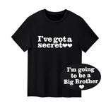 Sanqidu Going to be a Big Brother Sister T Shirts Tops Baby Boys Girls Promoted Big Sis Bro Tees Clothes Novelty Outfit (4-5 Years, I've got a screat - Black)