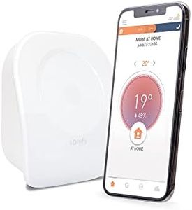 Somfy 1870775 - Thermostat Connecté Radio V2, sans Fil, pour Chauffage ou Chaudière Individuelle, Contact Sec, Compatible Amazon Alexa, l'Assistant Google et Tahoma (Switch), Blanc