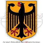 GERMANY German Coat of Arms Badge Crest DEUTSCHLAND 100mm (4") Vinyl Bumper Sticker, Decal