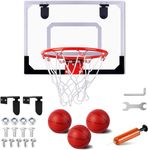 KAEGREEL Mini Basketball Hoop Set with 3 Balls for Door Room Office, Indoor Basketball Hoop for Kids and Adults