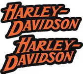 SUPER FABRIQUE Harley Davidson Motorcycle Helmet Stickers, Set of 2, Retro Reflective, Easy to Apply, Complies with Regulations, Allows Night Visibility, Oval, Hard Shell, Unisex