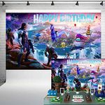 Battle Royale Backdrop for Boys Birthday Party Video Game Party Supplies Kids Party Decoration Background 5x3 ft 130