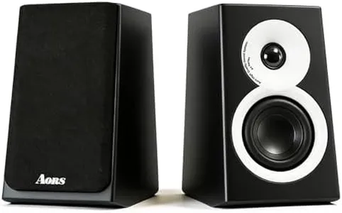 AORS Active Bookshelf Speakers for TV & Desktop – Powered Stereo Bluetooth 5.3 Speaker with Optical & RCA Inputs, Subwoofer Output, Modern Wooden Design(AS-42 Black)