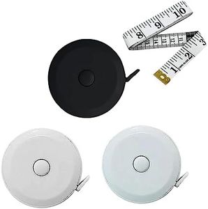 3 Pack Tape Measures Retractable Measuring Tape for Body, 60-Inch 1.5 Meter Dual Sided Flexible Ruler for Medical Craft Fabric Cloth Sewing Tailor Weight Loss Body Measuring Tape