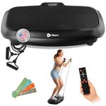 LifePro 3D Vibration Plate Exercise Machine -Dual Motor Oscillation Vibration Plate Machine with Lateral & 3D Motion -Whole Body Vibrating Plate with Loop & Resistance Bands for Exercise & Fitness