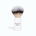 Forest Hill Premium Lincoln Shaving Brush For Men, Super Soft Bristles & Ergonomic Design, Compact & Easy Grip, Ideal For Personal & Professional Salon (White)