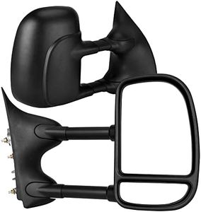 YITAMOTOR Towing Mirrors Compatible with 1999-2016 Ford F250 F350 F450 F550 Super Duty, 2001-2005 Ford Excursion Tow Mirrors Maually Adjustable Pair Set