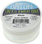 Opelon Floss Stretch Fiber Bead Cord .7mm 5 Meters White