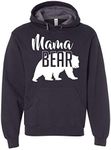 Custom Apparel House Mama Bear Hoodie Mom Women Soft Hoodie Adult Unisex,Small, Black