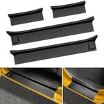 JTYZSM Door Sill Guards Kit for 2018-2024 Jeep Wrangler JL/2020-2024 Gladiator JT Door Sill Protector Accessories, Door Entry Guard for Wrangler JLU&Gladiator JT 4 Door (4 Pcs Set-Black)