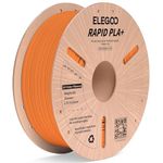 ELEGOO Rapid PLA Plus Filament 1.75mm Orange 1KG, PLA+ 3D Printer Filament for 30-600 mm/s High Speed, Toughness, Highly Fluid Printing, Dimensional Accuracy +/- 0.02 mm,1kg Spool(2.2lbs)