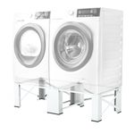 MATALDE 2 Pack Washer Dryer Pedestals 29" - Laundry Pedestal for Washer and Dryer Stand, Steel Washing Machine Stand Raiser Set, Compatible with Most 4.8-5.3 cu. ft. Capacity Washer White