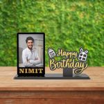 MakerTech Gifting Personalised Photo Frame with Name for Birthday Happy Birthday Photo Frame Birthday Gift Customised Unique Gift Wooden Happy Birthday Photo Frame