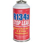 FJC 9140- R134a Stop Leak w/ Red Leak Detection Dye for MVAC systems in a 3oz Self Sealing Container