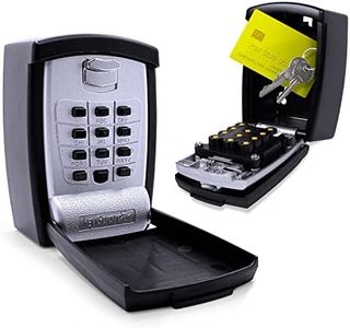 KeyGuard SL-590 Punch Button Key Storage Wall Mount Lock Box, Black Finish