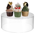 SUMNACON Acrylic Clear Cake Display Stand Cupcake Display Riser, 10 Inch Bottomless Round Cylinder Cake Stand Holder Food Dessert Display Holder for Wedding Party Decoration Supplies (25x25x10cm)