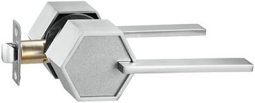 Berlin Modisch Zero Gravity Metro Series Passage Lever Door Handle Non-Locking Lever Set [for Hallway or Closet Doors] Reversible Heavy Duty – Satin Nickel Finish