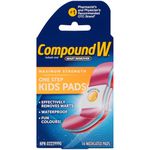 Compound W Wart Remover, One Step Kids Medicated Pads - 16 Count - Salicylic Acid Wart Remover & Treatment, Maximum Strength