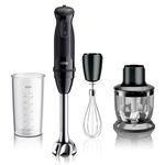 Braun MQ50202M MultiQuick Vario 5 Handheld Blender – 21-Speed Stick Blender with Turbo Boost, Stainless Steel Blades, EasyClick System, 500W, Chopper, Whisk, Masher – Immersion Blender for Smoothies