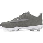 Under Armour Men's Leadoff Low Rm 3.0 Baseball Cleat Sneaker, (101) Baseball Gray/Baseball Gray/White, 8 UK