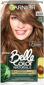 Garnier - Coloration Permanente Sans Ammoniaque - 90% d'Ingrédient d'Origine Naturelle - Formule Vegan - Belle Color Naturals - Teinte : Blond Foncé Naturel Doré (6.03)