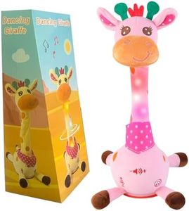 Emoin Dancing Talking Giraffe Toy for Baby Toddler, Dancing Giraffe Toy Singing Mimicking Recording Repeating What You Say with LED English Sing for Boys Girls Gift, 15 Second Recorde