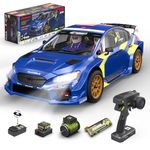 RIAARIO 1/10 Brushless RC Cars, Rally Car, RTR for Beginner, 40+ MPH, 4WD, Waterproof Electronics, Carbon Fiber, Blue, Ages 14+