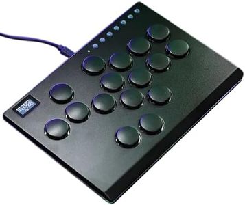 Borcham All-Button Arcade Stick, Street Fighter Game Controler with DIY RGB & Turbo Functions, Compatible with PC/Ps3/Ps4/Switch/Steam Game, Supports Hot Swap & SOCD, M16