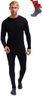 Merino.tech Merino Wool Base Layer Mens Set - Heavyweight, Midweight, Lite Merino Wool Thermal Underwear For Men Top, Bottom (Large, 250 Black)