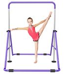 RINREA Gymnastics Bar, Gymnastic Bar for Kids for Home, Foldable Gymnastics Training Bars with Adjustable Height, Expandable Folding Horizontal Kip Bar