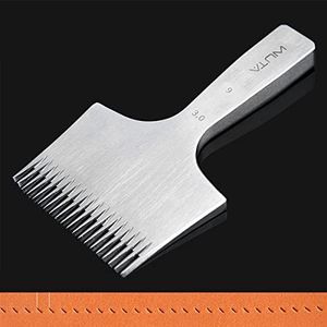 WUTA Sharp French Style Pricking Iron 20 Teeth Leather Chisel All-Polished Punching Tool Kits, Obverse 3.0 mm 20 Teeth