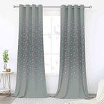 Sparrow World Velvet Printed Curtains for Living Room Long Light Blocking Velvet Curtain Panels Drapes for Bedroom/Sliding Glass, (Long Door 9 Feet (Pack of 1), Multi Dot)