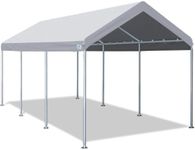 ADVANCE OUTDOOR 10x20 ft Adjustable Height Carport Heavy Duty Car Canopy Garage Shelter Boat Wedding Party Tent, No Sidewall, Grey