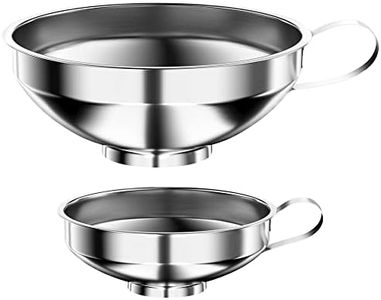 Gvolatee 2 Pièces Entonnoirs à Large Ouverture Entonnoir à Confiture Entonnoirs à Confitures En Acier Inoxydable pour Liquides Huiles Poudres Haricots
