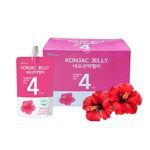 Neo Konjac Jelly Hibiscus 1box (150ml x 10 packs), 4 Calories per Pouch, Sugar Free, Low Calories, Fruit Flavor, Jelly with Low carb/Drinkable Zero Sugar Jelly Dessert