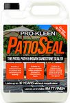 Pro-Kleen PatioSeal Matt Patio Sealer/Sealant for Indian Sandstone, Concrete, Paths, Patios, Slate, Brick, Indoor/Outdoor Hard Floor - Lasts up to 10 Years (5 Litres)