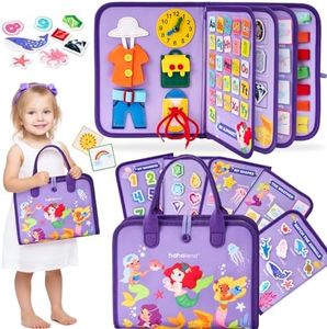 hahaland Busy Board Jouet Sirène Montessori pour Enfant 2 3 4 5 Ans 5 Couches Planche pour Fille de 3 Ans Cadeau pour Enfant Fille 2 3 4 5 Ans