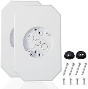 2-Pack Vinyl Siding Mounting Blocks, Siding Mounting Plate for 1/2 inch Lap Double and 4 inch Siding ,Outdoor Light Mounting Block with Built-in Electrical Box, White Siding Mounting Block