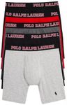 Polo Ralph Lauren Mens Classic Fit Breathable Mesh Boxer Brief, Polo Black/Rl 2000 Red/Andover Heather/Charcoal Heather/Black, X-Large