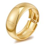 LILIE&WHITE Chunky Gold Bangle Bracelets For Women Glaze Surface Fashion Jewelry Gift Cuff Bangle Bracelet With Smooth Surface