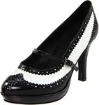 Ellie Shoes Women's 414 Flapper Spectator Pump, Black/White, 6 M US